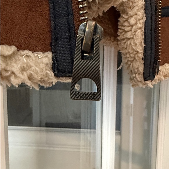 Guess Brown Shearling Jacket - Picture 8 of 11